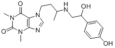 CAS#: 62401-89-2， 7-[3-[[2-Hydroxy-2-(P-Hydroxyphenyl)Ethyl]Amino]Butyl]Theophyline