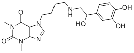 CAS#: 62401-94-9， 7-[4-[[2-(3,4-Dihydroxyphenyl)-2-Hydroxyethyl]Amino]Butyl]Theophyline