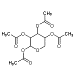 结构式 CAS# 62446-93-9, 1,2,3,4-四-O-乙酰基吡喃戊糖