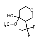 CAS#: 624734-20-9， 4-Methoxy-3-(trifluoromethyl)tetrahydro-2H-pyran-4-ol