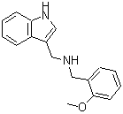 结构式 CAS# 625409-25-8, 1-(1H-吲哚-3-基)-N-(2-甲氧基苄基)甲胺