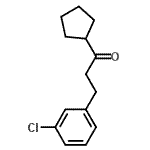 structure of CAS# 625445-70-7, 3-(3-Chlorophenyl)-1-cyclopentyl-1-propanone;2-(3-Chlorophenyl)ethyl cyclopentyl ketone