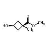 structure of CAS# 626238-08-2, Methyl cis-3-hydroxy-1-methylcyclobutanecarboxylate;(1s,3s)-methyl 3-hydroxy-1-methylcyclobutanecarboxylate