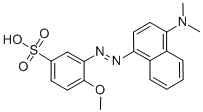 CAS 登录号：62758-14-9， 3(4-二甲基氨基-1-萘基偶氮)-4-甲氧基苯磺酸