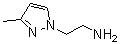 structure of CAS# 62821-90-3, 2-(3-Methyl-1H-Pyrazol-1-Yl)Ethanamine;2-(3-methyl-1H-pyrazol-1-yl)ethanamine;2-(3-Methyl-pyrazol-1-yl)-ethylamine;2-(3-methylpyrazolyl)ethylamine