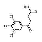 结构式 CAS# 62903-19-9, 4-氧代-4-(3,4,5-三氯苯基)丁酸