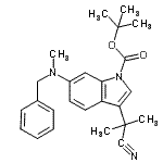 CAS#: 629662-57-3， 2-Methyl-2-propanyl 6-[benzyl(methyl)amino]-3-(2-cyano-2-propanyl)-1H-indole-1-carboxylate