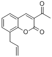 structure of CAS# 6301-16-2, 3-Acetyl-8-Allyl-2H-Chromen-2-One;3-Acetyl-8-Allyl-Chromen-2-One;3-Acetyl-8-Allyl-2-Chromenone;3-Acetyl-8-Allyl-Coumarin