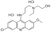 CAS#: 63074-03-3， 2-((3-((6-Chloro-2-methoxy-9-acridinyl)amino)propyl)ethylamino)ethanol dihydrochloride