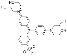CAS#: 63217-00-5， N-[4-[[4-[Bis(2-Hydroxyethyl)Amino]Phenyl](3-Sulfonatophenyl)Methylene]-2,5-Cyclohexadien-1-Ylidene]-2-Hydroxy-N-(2-Hydroxyethyl)Ethanaminium