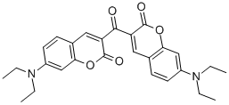 structure of CAS# 63226-13-1, 3,3'-Carbonylbis(7-Diethylaminocoumarin);7-Diethylamino-3-(7-Diethylamino-2-Oxo-Chromene-3-Carbonyl)Chromen-2-One;7-Diethylamino-3-[(7-Diethylamino-2-Oxo-3-Chromenyl)-Oxomethyl]-2-Chromenone;7-Diethylamino-3-(7-Diethylamino-2-Keto-Chromene-3-Carbonyl)Coumarin