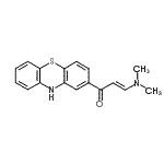 structure of CAS# 63285-46-1, (2E)-3-(Dimethylamino)-1-(10H-Phenothiazin-2-Yl)-2-Propen-1-One;3-(Dimethylamino)-1-(10H-phenothiazin-2-yl)-2-propen-1-one;3-(dimethylamino)-1-(10H-phenothiazin-2-yl)prop-2-en-1-one;MFCD08056668