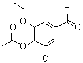 结构式 CAS# 634168-17-5, 2-氯-6-乙氧基-4-甲酰基苯基乙酸酯