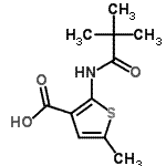 CAS#: 634593-20-7， 2-[(2,2-Dimethylpropanoyl)amino]-5-methyl-3-thiophenecarboxylic acid