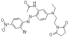 CAS#: 63467-25-4， N-[2-[(2-Bromo-4-Nitrophenyl)Azo]-5-[[2-(2,5-Dioxo-1-Pyrrolidinyl)Ethyl]Ethylamino]Phenyl]-Acetamide