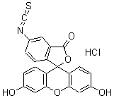 CAS#: 63469-13-6， 3',6'-Dihydroxy-5-Isothiocyanato-Spiro[Isobenzofuran-1(3H),9'-[9H]Xanthen]-3-One Hydrochloride (1:1)