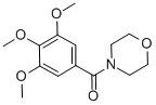 structure of CAS# 635-41-6, Trimetozine;Morpholino-(3,4,5-Trimethoxyphenyl)Methanone;Nsc-62939;Trimetozina [Inn-Spanish]
