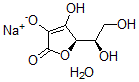 结构式 CAS# 63524-04-9, D-赤式-己-2-烯酸 gamma-内酯钠盐水合物(1:1:1)