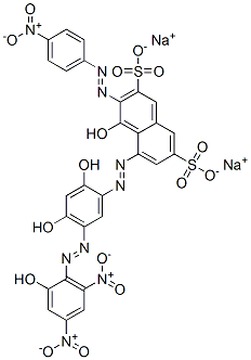 CAS#: 63589-11-7， 5-[[2,4-Dihydroxy-5-[(2-Hydroxy-4,6-Dinitrophenyl)Azo]Phenyl]Azo]-4-Hydroxy-3-[(4-Nitrophenyl)Azo]-2,7-Naphthalenedisulfonic Acid Disodium Salt