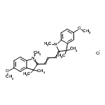 CAS#: 6359-31-5， 5-Methoxy-2-[3-(5-Methoxy-1,3,3-Trimethyl-1,3-Dihydro-2H-Indol-2-Ylidene)-1-Propen-1-Yl]-1,3,3-Trimethyl-3H-Indolium Chloride