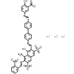 CAS 登录号：6360-62-9， 三钠5-{[4'-({8-氨基-1-羟基-7-[(2-硝基苯基)偶氮]-3,6-二磺酸-2-萘基}偶氮)-4-联苯基]偶氮}-2-羟基苯甲酸酯