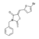 CAS#: 63618-71-3， (5Z)-3-Benzyl-5-[(5-Bromo-2-Furyl)Methylene]-2-Thioxo-1,3-Thiazolidin-4-One