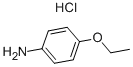 structure of CAS# 637-56-9, 4-Phenetidine Hydrochloride;P-Phenetidine Hydrochloride;4-Ethoxybenzenamine Hydrochloride;Benzenamine, 4-Ethoxy-, Hydrochloride