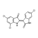 CAS#: 6371-09-1， (3Z)-6-Chloro-3-(5,7-Dichloro-3-Oxo-1,3-Dihydro-2H-Indol-2-Ylidene)-1,3-Dihydro-2H-Indol-2-One