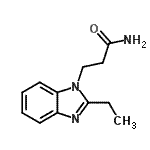 结构式 CAS# 637322-34-0, 3-(2-乙基-1H-苯并咪唑-1-基)丙酰胺