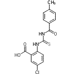 CAS#: 637728-30-4， 5-Chloro-2-{[(4-methylbenzoyl)carbamothioyl]amino}benzoic acid