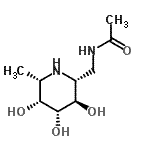 CAS#: 637772-10-2， N-{[(2R,3R,4R,5R,6S)-3,4,5-Trihydroxy-6-methyl-2-piperidinyl]methyl}acetamide