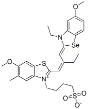 CAS#: 63815-64-5， 2-[2-[(3-Ethyl-5-Methoxy-3H-Benzoselenazol-2-Ylidene)Methyl]But-1-Enyl]-6-Methoxy-5-Methyl-3-(4-Sulphonatobutyl)Benzothiazolium