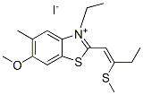 CAS#: 63816-01-3， 3-Ethyl-6-Methoxy-5-Methyl-2-[2-(Methylthio)But-1-Enyl]Benzothiazolium Iodide