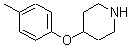 structure of CAS# 63843-49-2, 4-(4-Methylphenoxy)-Piperidine;4Nba-Q06-1