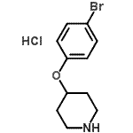 结构式 CAS# 63843-58-3, 4-(4-溴苯氧基)哌啶盐酸盐(1:1)