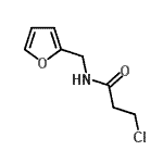 structure of CAS# 64017-87-4, 3-Chloro-N-(2-furylmethyl)propanamide;3-chloro-N-(furan-2-ylmethyl)propanamide;MFCD02973608;propanamide, 3-chloro-N-(2-furanylmethyl)