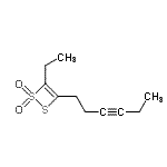 CAS#: 640293-49-8， 4-Ethyl-3-(3-hexyn-1-yl)-1,2-dithiete 1,1-dioxide