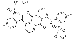 structure of CAS# 6408-63-5, Acid Violet 34;Disodium 5-Methyl-2-[[5-[(4-Methyl-2-Sulfonato-Phenyl)Amino]-9,10-Dioxo-1-Anthryl]Amino]Benzenesulfonate;Disodium 5-Methyl-2-[[5-[(4-Methyl-2-Sulfonatophenyl)Amino]-9,10-Dioxo-1-Anthryl]Amino]Benzenesulfonate;Disodium 2-[[9,10-Diketo-5-[(4-Methyl-2-Sulfonato-Phenyl)Amino]-1-Anthryl]Amino]-5-Methyl-Benzenesulfonate