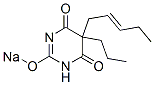 CAS 登录号:64082-40-2, 5-(2-戊烯基)-5-丙基-2-钠氧基-4,6(1H,5H)-嘧啶二酮