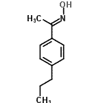 structure of CAS# 64128-26-3, (1E)-N-Hydroxy-1-(4-propylphenyl)ethanimine;1-(hydroxyimino)-1-(4-propylphenyl)ethane;4'-n-Propylacetophenone oxime;MFCD00833399