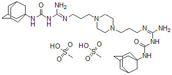 CAS#: 64169-11-5， 1,4-Bis-(3-(1-adamantyl carbamylguanidino)propyl)piperazine dimethanesulfonate