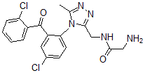 CAS#: 64194-73-6， 2',5-Dichloro-2-(3-glycylaminomethyl-5-methyl-4H-1,2,4-triazol-4-yl) benzophenone