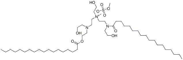 CAS#: 64346-67-4， (2-Hydroxyethyl)[2-[(2-Hydroxyethyl)(Stearoyl)Amino]Ethyl]-[2-[(2-Hydroxyethyl)[2-(Stearoyloxy)Ethyl]Amino]Ethyl]Methylammonium Methyl Sulphate