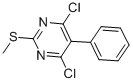 structure of CAS# 64415-11-8, 4,6-Dichloro-2-Methylthio-5-Phenylpyrimidine;4,6-Dichloro-2-Methylsulfanyl-5-Phenyl-Pyrimidine;4,6-Dichloro-2-(Methylthio)-5-Phenylpyrimidine;4,6-Dichloro-2-(Methylthio)-5-Phenyl-Pyrimidine