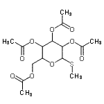 structure of CAS# 64550-71-6, Methyl 2,3,4,6-tetra-O-acetyl-1-thiohexopyranoside;