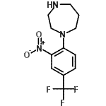 structure of CAS# 646455-48-3, 1-[2-Nitro-4-(trifluoromethyl)phenyl]-1,4-diazepane;1-[2-Nitro-4-(trifluoromethyl)-phenyl]-1,4-diazepane;1-[2-Nitro-4-(trifluoromethyl)phenyl]homopiperazine;1-[2-Nitr<wbr>o-4-(trif<wbr>luorometh<wbr>yl)phenyl<wbr>]homopipe<wbr>razine hy<wbr>drochlori<wbr>de
