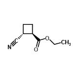 CAS#: 64652-33-1， Ethyl (1R,2R)-2-cyanocyclobutanecarboxylate