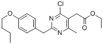 CAS#: 64678-08-6， 2-((4-Butoxyphenyl)Methyl)-4-Chloro-6-Methy-5-Pyrimidineacetic Acid Ethyl Ester