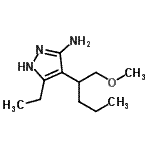 CAS#: 647854-13-5， 5-Ethyl-4-(1-methoxy-2-pentanyl)-1H-pyrazol-3-amine