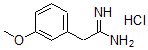 structure of CAS# 6487-98-5, 3-Methoxy-Benzeneethanimidamide Hydrochloride (1:1);2-(3-METHOXY-PHENYL)-ACETAMIDINE
